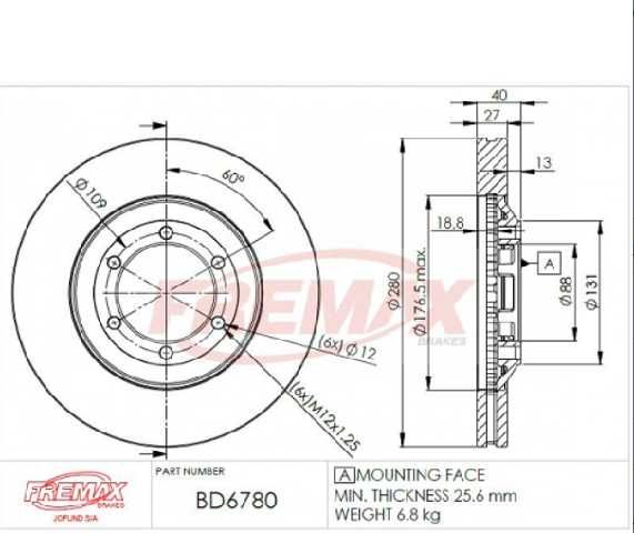 discos freno fmx che dmax bd 6780