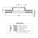 discos fremax (d)(v)(4h)(260) march versa 1 6