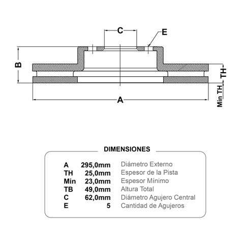 discos fremax (d)(v)(5h)(295) grand vitara sz
