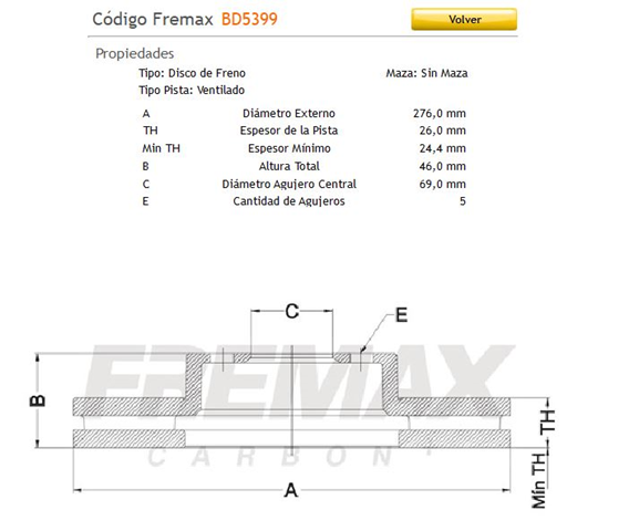 disco fremax (d)(v)(5h)(277) lancer gt(08 11) outlander( 07)
