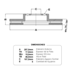 discos fremax (d)(v)(5h)(287) vitara 5p
