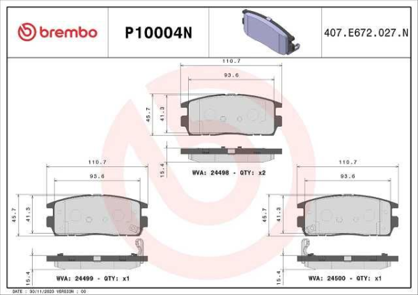 past. freno brembo (p) captiva (06 18) terracan d1275