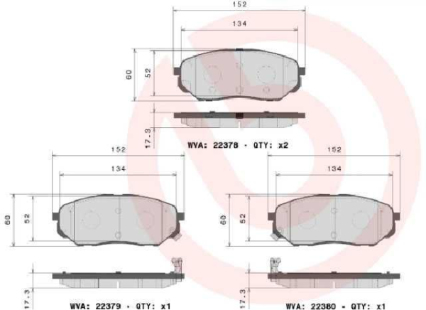 past. freno brembo (d) sorento (15 ) d1962 9187