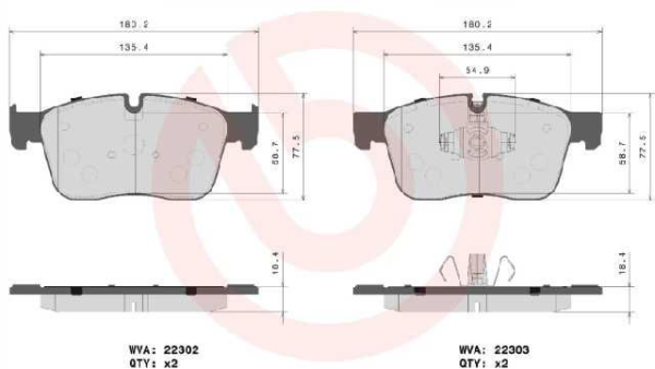 past. freno brembo (d) jaguar f pace 2.0 3.0 (15 ) range rover velar d1861 9090