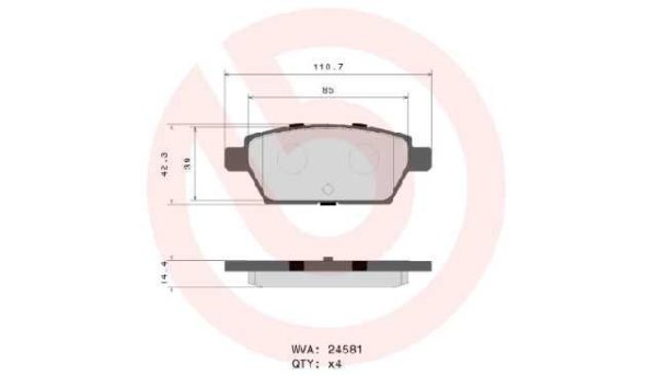 past. freno brembo (p) fusion (06 12) mazda 6 (06 13) faw r7 d1161 8272