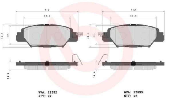 past. freno brembo (p) cx5 (16 19) d1846 9073