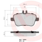 past. freno brembo (p) mb w176 clase a w245 w246 clase b c117 cla x15 d1646