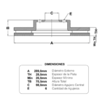 discos fremax (d)(v)(6h)(289) bt 50 4x4 ranger 4x4 (07 15)