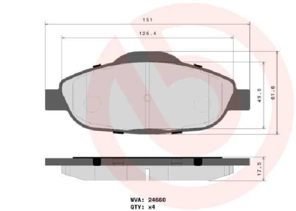 past. freno brembo (d) peug 308 3008 (07 09) d1696 8922