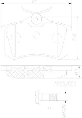 past. freno brembo (p) octavia superb golf iv jetta t cross peug 208 d1112 7773, d1112 8216, d1798 9029
