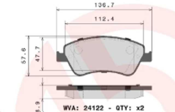 past. freno brembo (d) corolla brasil (08 ) d1571 8780
