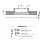 discos fremax (d)(v)(6h)(280) dmax 4x4
