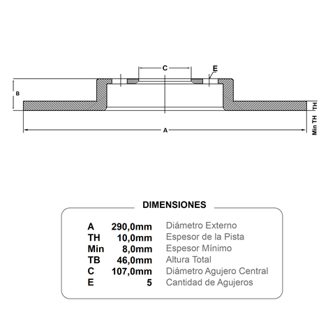 discos fremax (d)(s)(5h)(289) jimny vitara 3p
