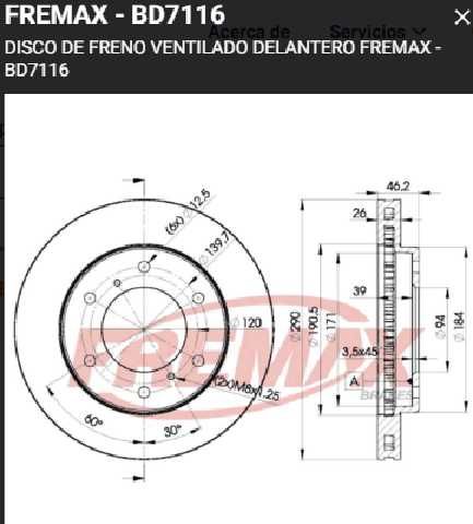 disco fremax (d)(v)(6h)(290) montero v6 (00 07)