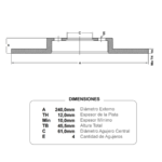 discos fremax (d)(s)(4h)(240) sentra b13