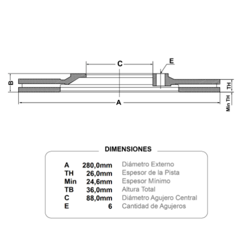 discf (d)(v)(6h)(280) luv 3 2 v6 rodeo 3 2 v6 trooper japones