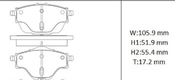 past. freno ls (p) new haval h6 post peug 3008 13.0460.3872.2