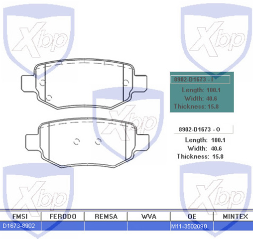 past. freno xtender (p) tiggo 2 3 4 5 gac gs4 baic x35