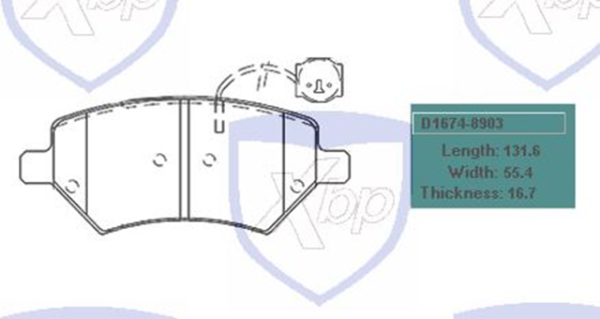 past. freno xtender (d)chery tiggo 2 y 3 132mm shineray x30