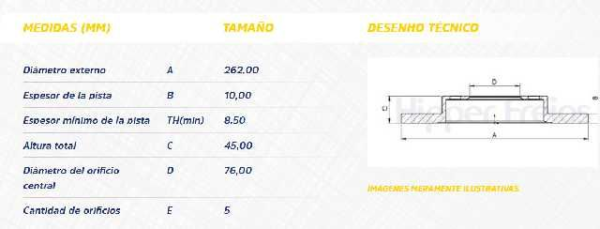 discos freno hf hyundai elantra 1.6 1.8 10 15 veloster 1.6 12 13 i30 1.8 13 15 creta 1.5 21 24 kia cerato 2.0 11 17 seltos 1.6 20 23 (s p)