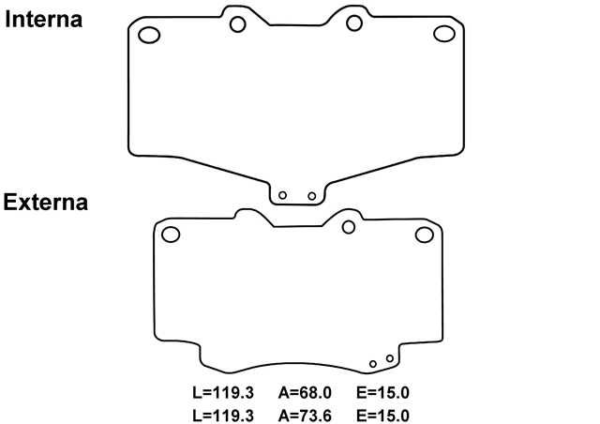 past. freno xtender (d) hilux 2.7 vvti 4x4 land cruiser prado 4runner(02 03)