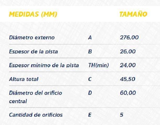 discos freno hf chevrolet cruze 1.8 11 16 cruze 1.4 turbo 17 19 (v d) 276mm bd 1559