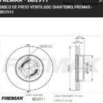 discos freno fremax 262mm honda civic
