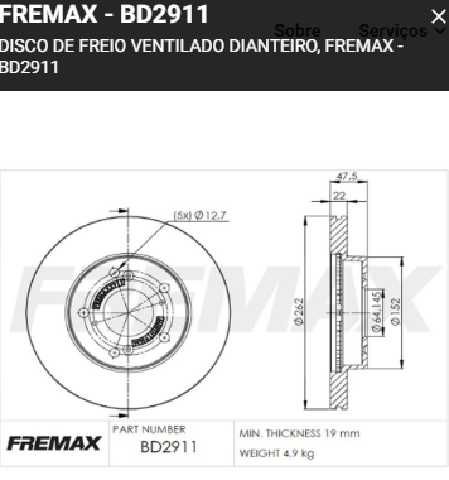 discos freno fremax 262mm honda civic