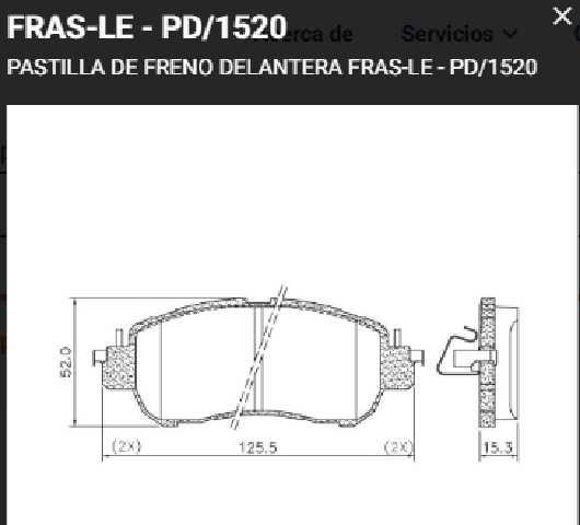 past. freno fras le nissan versa kicks 