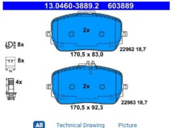 past freno ate (d) v167 gle (18 24) x167 gls (19 24)