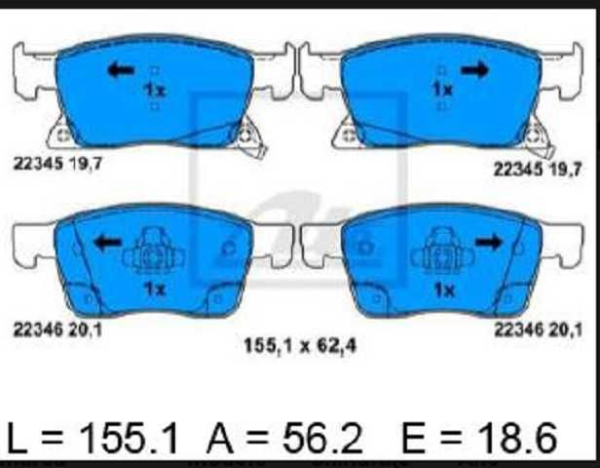 past. freno xtender (d) nuevo cruze 1.5 turbo con disco de 276mm