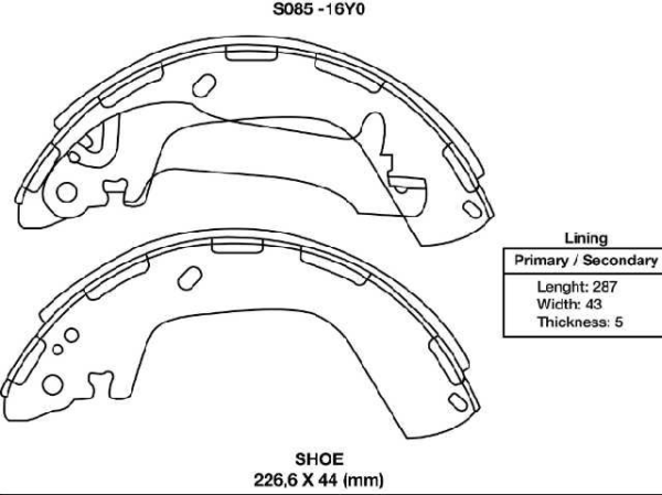 zapata freno xtender tucson sportage active