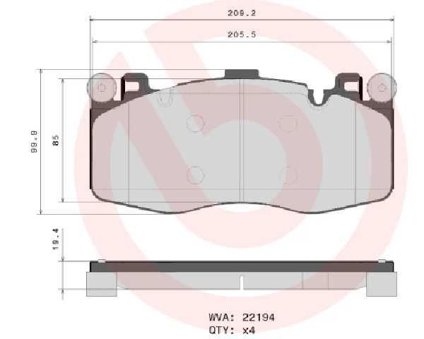 PAST FRENO BMW 34117852969 X5 X6