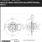 DISCOS FRENO FREMAX CAVALLER 276MM 5H (17-23)