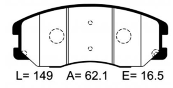 past. freno sangsin chev. captiva korando d1678 8907