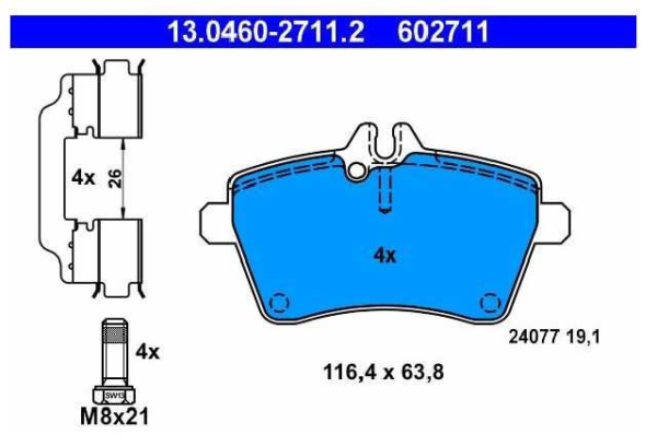past. freno ate (d) w169 w245 clase a clase b