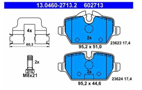 past. freno ate (p) e81 e87 serie1 e90 serie3