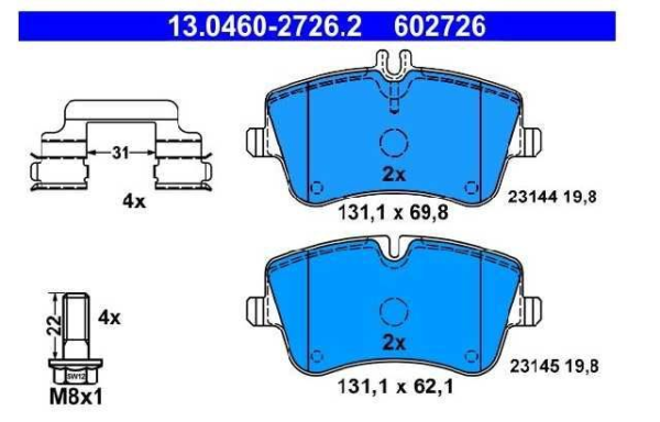 past. freno ate (d) c209 (02 ) w203 clase c c200k