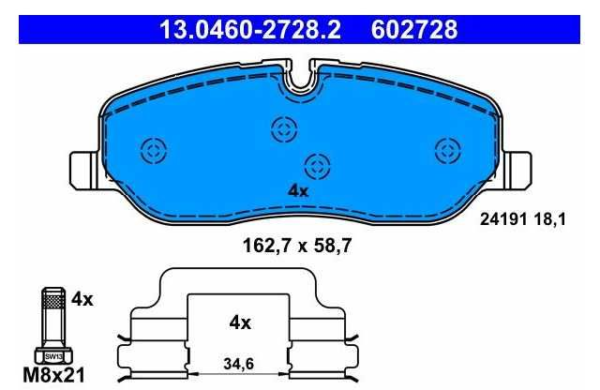 past. freno ate (d) land rover discovery iii (04 09) range rover iii (05 12)