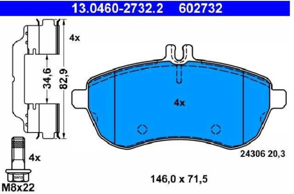 past. freno ate (d) w204 clase c w212 clase e c207 clase e a207 r172