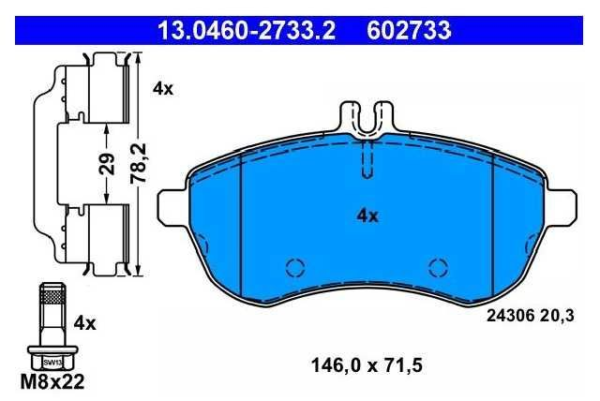 past. freno ate (d) w204 clasec