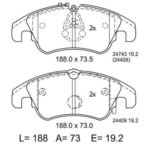 past. freno ate (d) audi q5 a6