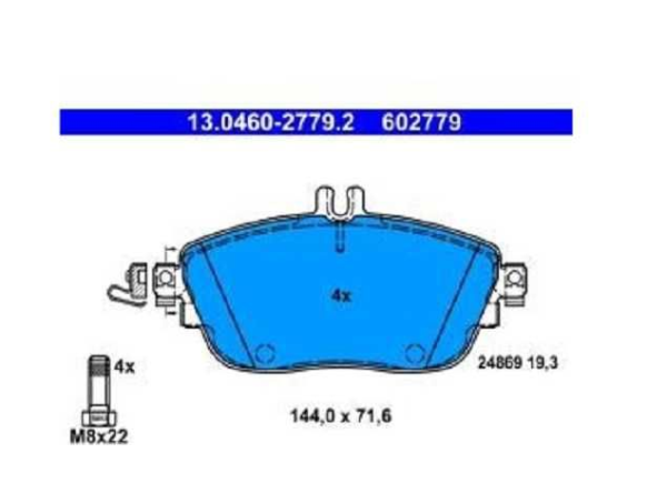 past. freno ate (d) mb w176 clase a w245 w246 clase b c117 cla x156 gla (13 ) c200