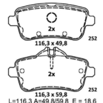 past. freno ate (p) wx166 clase gl 400 ml350