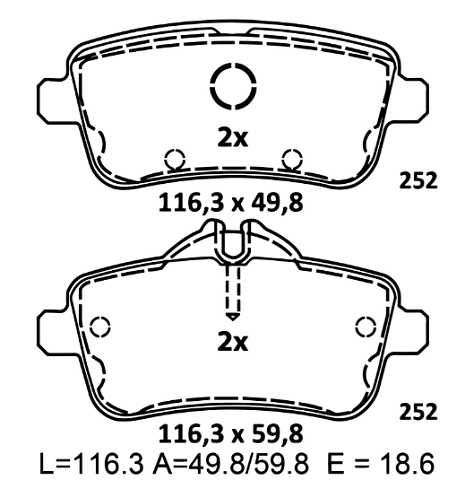 past. freno ate (p) wx166 clase gl 400 ml350