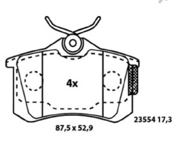 past. freno ate (p) octavia jetta (17 18) new beetle golf
