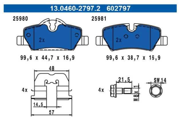 past. freno ate (p) mini cooper s (13 )