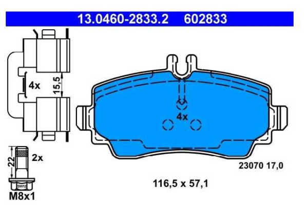 past. freno ate (d) w168 clase a
