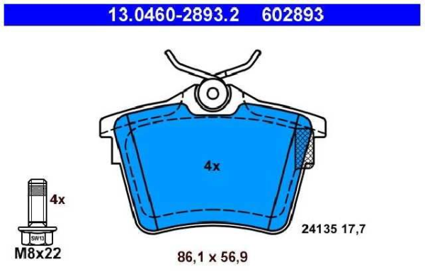 past. freno ate (p) c5 407 607