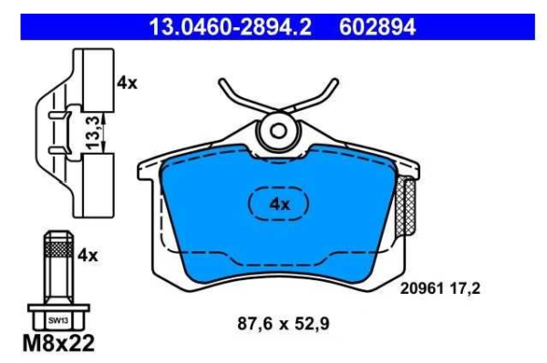 past. freno ate (p) bora golf iv polo